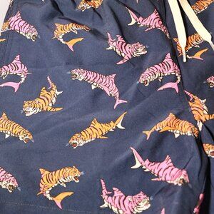 Chubbies Youth Swim Trunks “King of the Seas” Tiger Shark Print – L (14/16) & XL